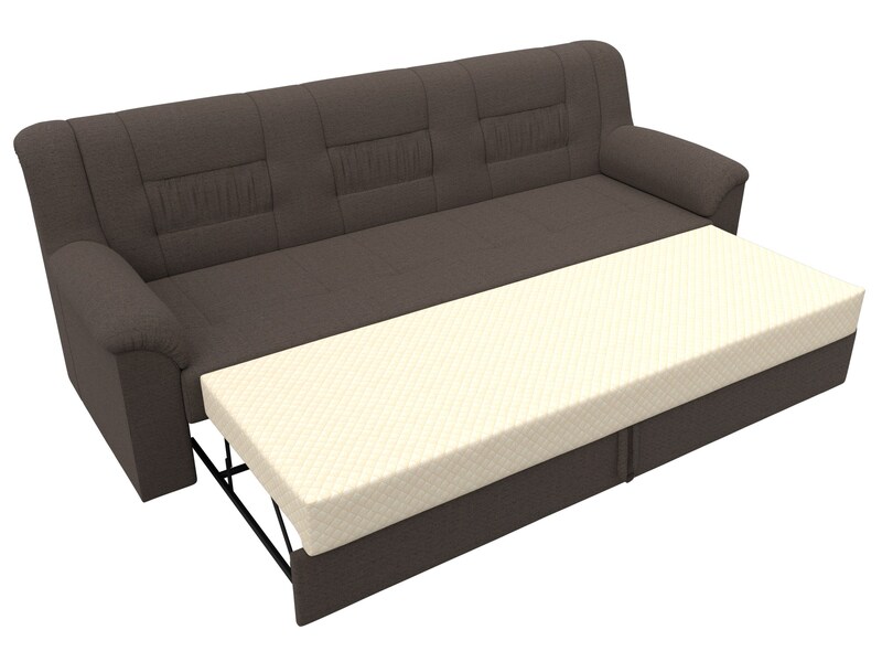 Диван прямой Карелия, Рогожка, Амур 05 коричневый