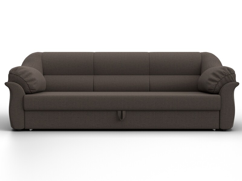 Диван прямой Карнелла, Рогожка, Амур 05 коричневый