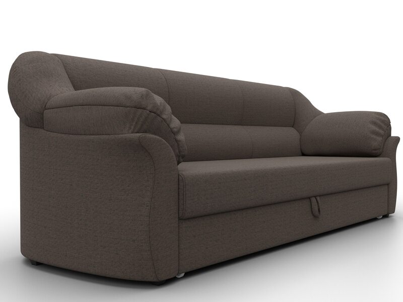 Диван прямой Карнелла, Рогожка, Амур 05 коричневый