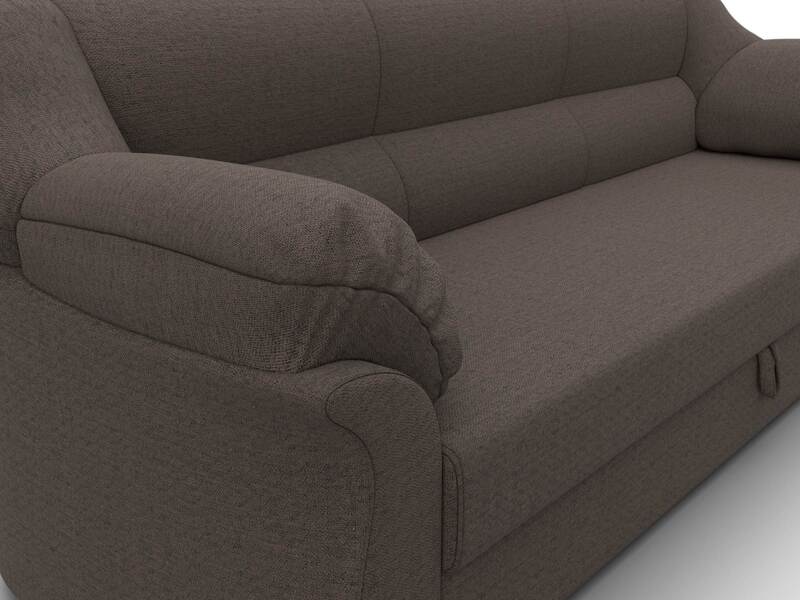 Диван прямой Карнелла, Рогожка, Амур 05 коричневый