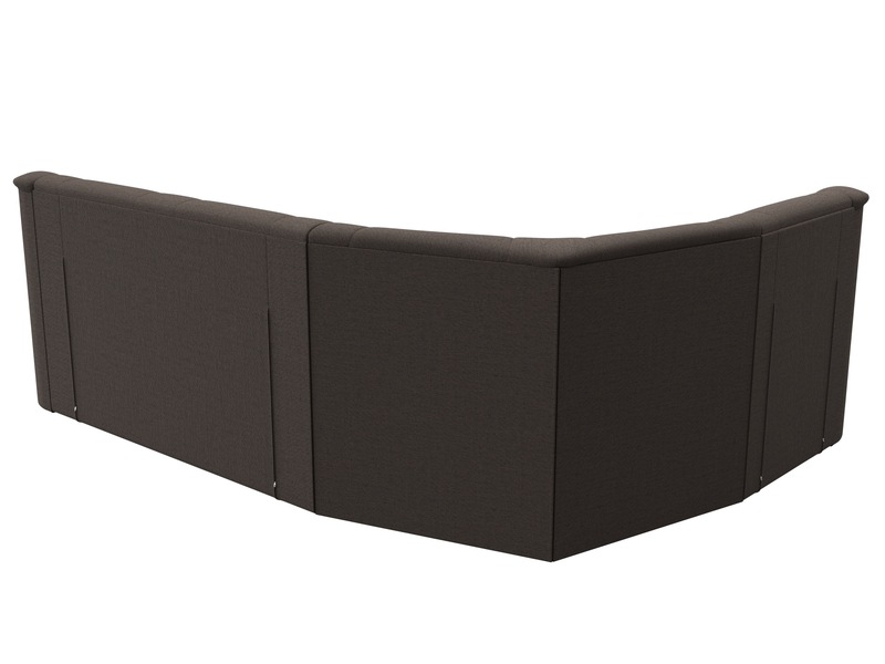 Диван угловой Карелия левый угол, Рогожка, Амур 05 коричневый