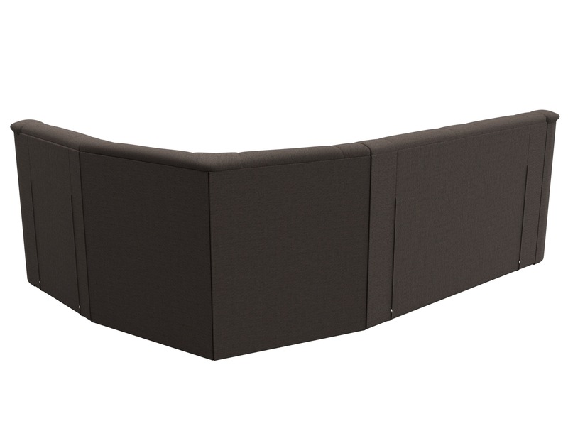 Диван угловой Карелия правый угол, Рогожка, Амур 05 коричневый