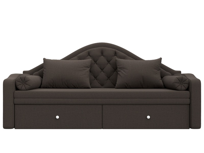 Диван детский прямой Сойер, Рогожка, Амур 05 коричневый