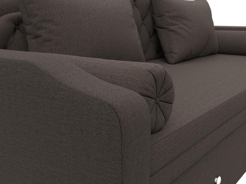 Диван детский прямой Сойер, Рогожка, Амур 05 коричневый