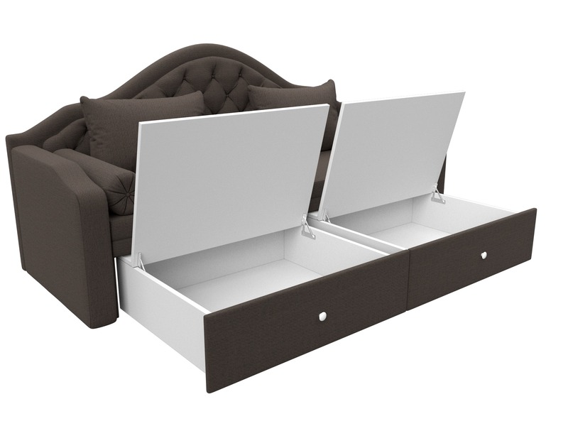 Диван детский прямой Сойер, Рогожка, Амур 05 коричневый