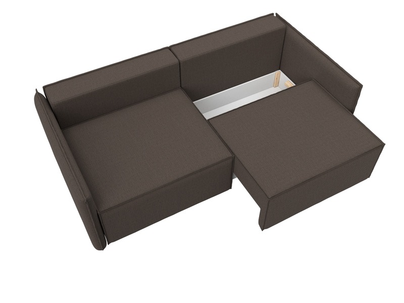 Диван прямой Либерти, Рогожка, Амур 05 коричневый