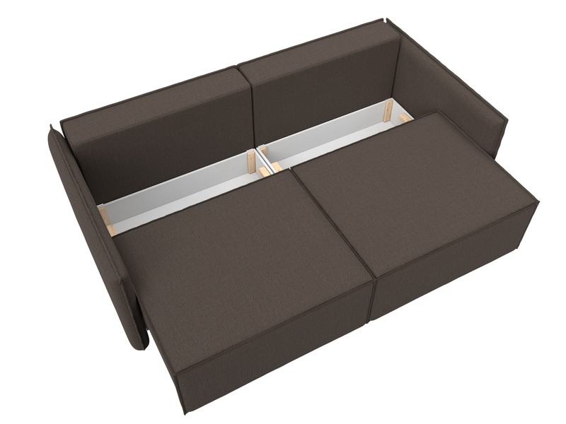 Диван прямой Либерти, Рогожка, Амур 05 коричневый