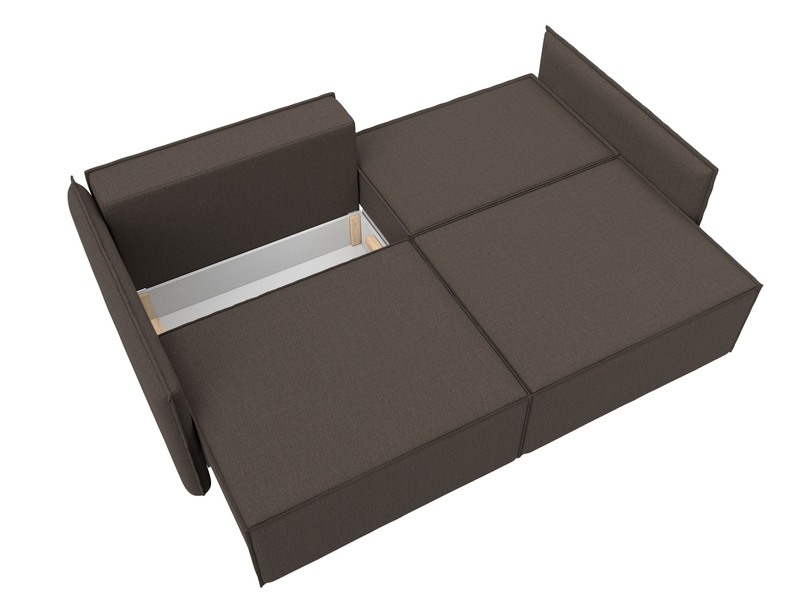 Диван прямой Либерти, Рогожка, Амур 05 коричневый