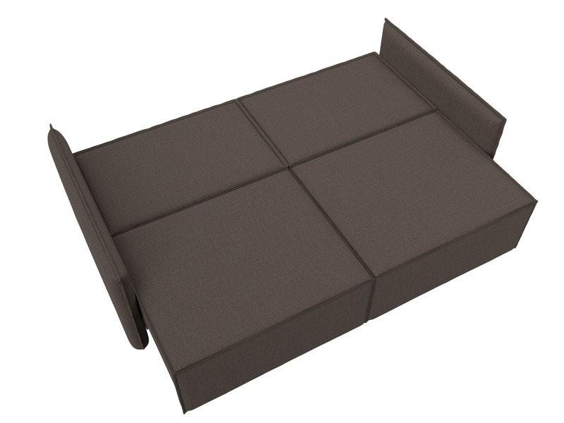 Диван прямой Либерти, Рогожка, Амур 05 коричневый