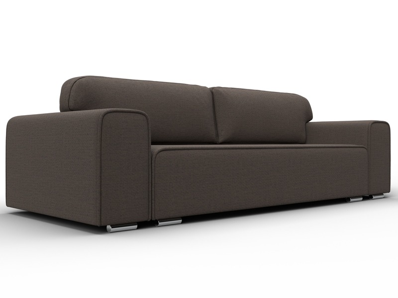 Диван прямой Лига-029, Рогожка, Амур 05 коричневый