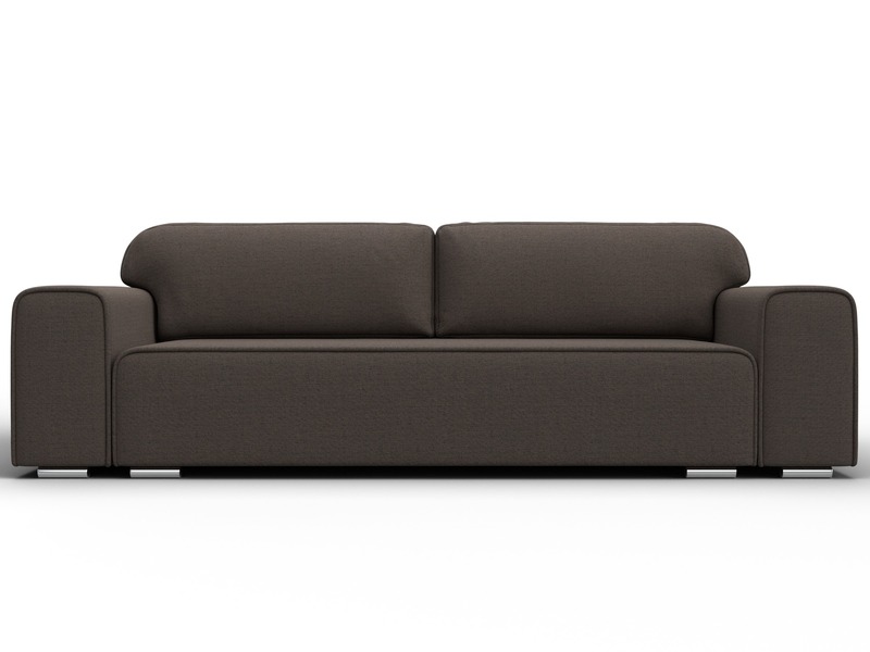 Диван прямой Лига-029, Рогожка, Амур 05 коричневый