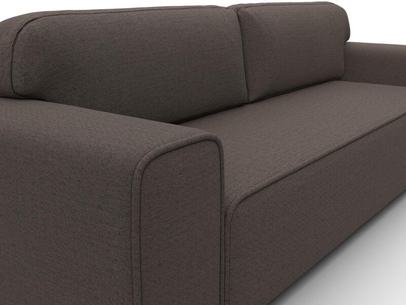 Диван прямой Лига-029, Рогожка, Амур 05 коричневый