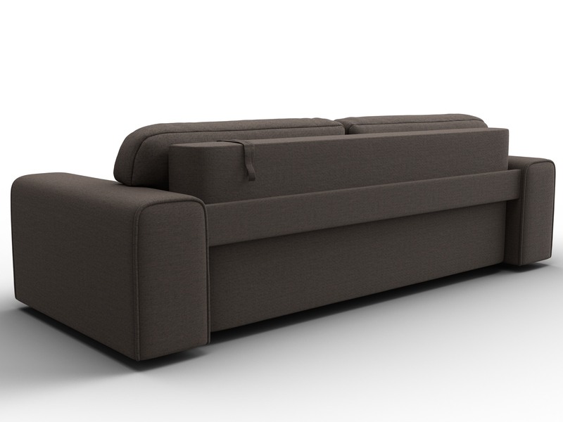 Диван прямой Лига-029, Рогожка, Амур 05 коричневый