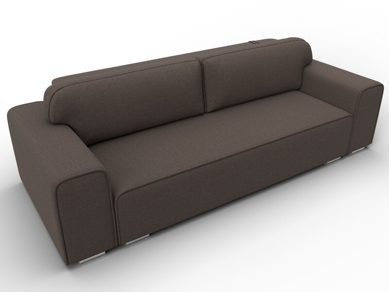 Диван прямой Лига-029, Рогожка, Амур 05 коричневый