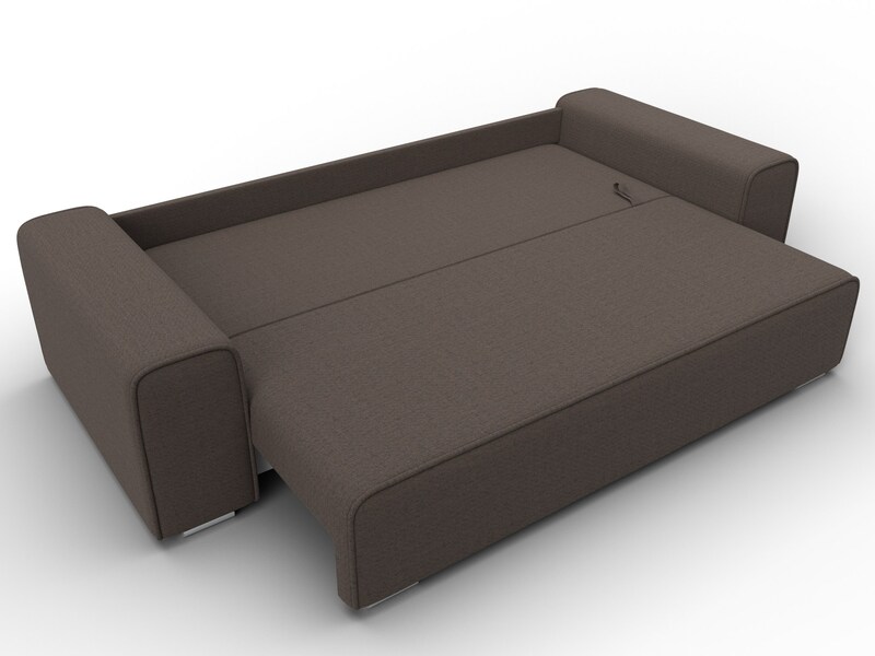 Диван прямой Лига-029, Рогожка, Амур 05 коричневый