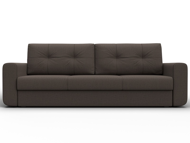 Диван прямой Лига-031, Рогожка, Амур 05 коричневый