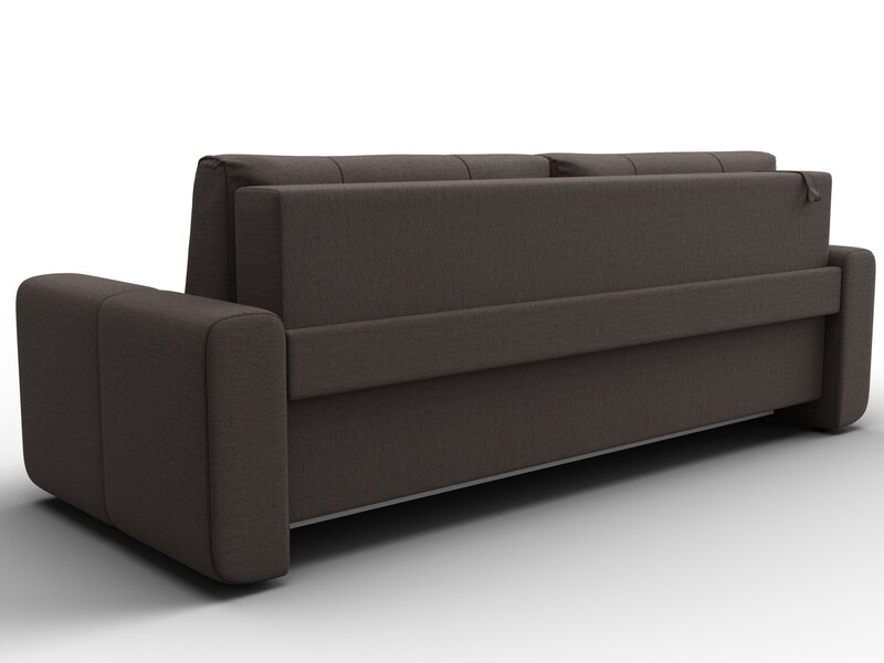 Диван прямой Лига-031, Рогожка, Амур 05 коричневый