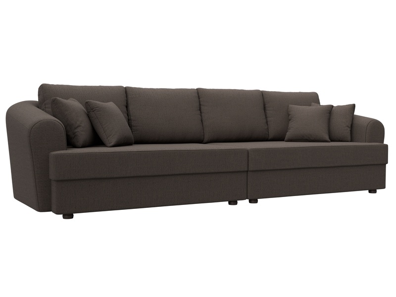 Диван прямой Милтон, Рогожка, Амур 05 коричневый