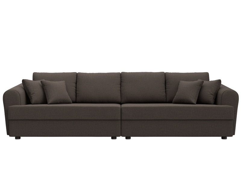 Диван прямой Милтон, Рогожка, Амур 05 коричневый