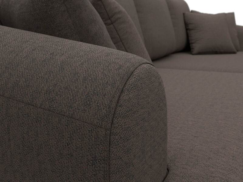 Диван прямой Милтон, Рогожка, Амур 05 коричневый