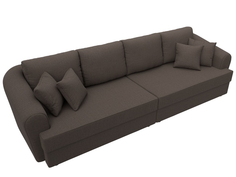 Диван прямой Милтон, Рогожка, Амур 05 коричневый