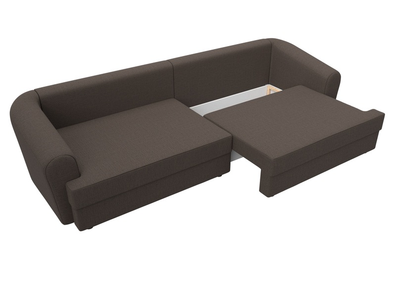 Диван прямой Милтон, Рогожка, Амур 05 коричневый