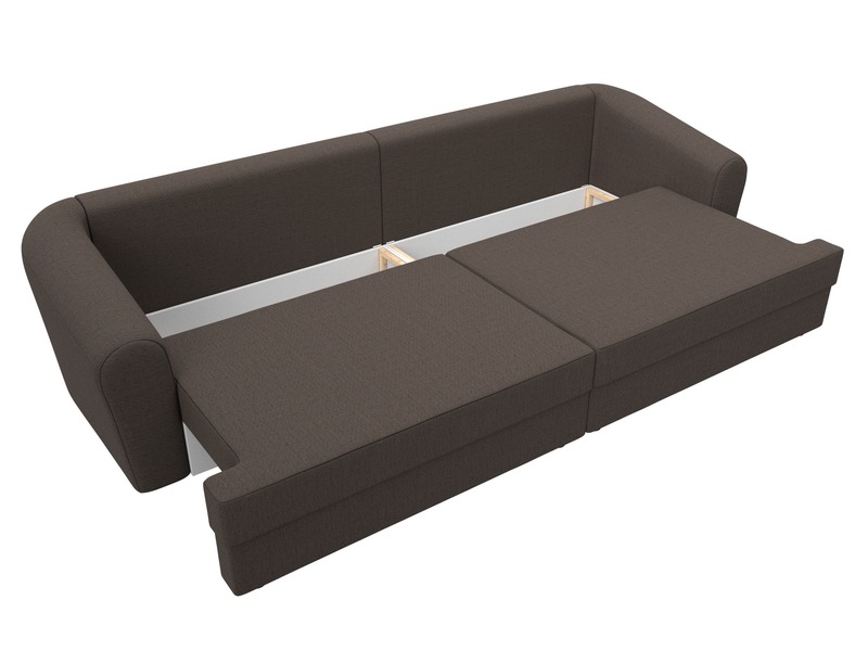 Диван прямой Милтон, Рогожка, Амур 05 коричневый