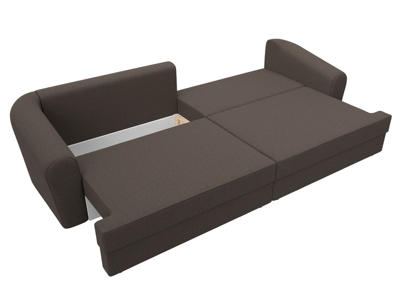 Диван прямой Милтон, Рогожка, Амур 05 коричневый