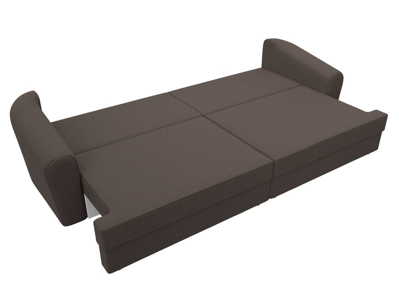 Диван прямой Милтон, Рогожка, Амур 05 коричневый