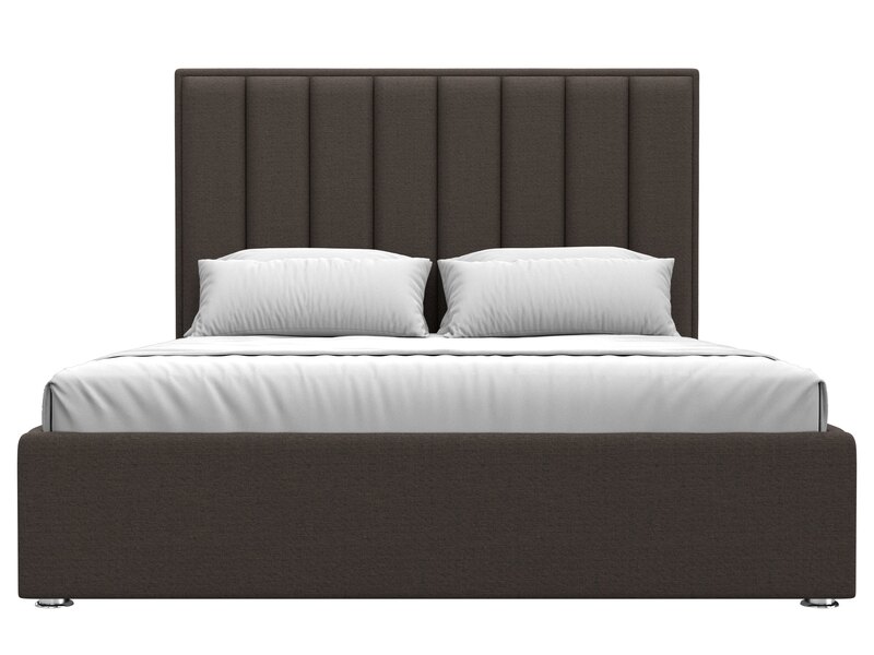 Кровать интерьерная Афродита 160, Рогожка, Амур 05 коричневый