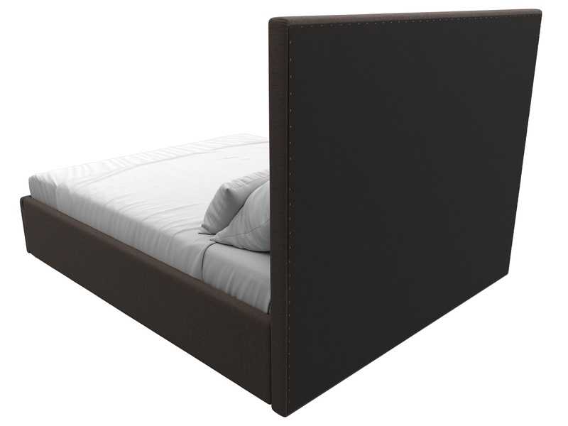 Кровать интерьерная Афродита 160, Рогожка, Амур 05 коричневый