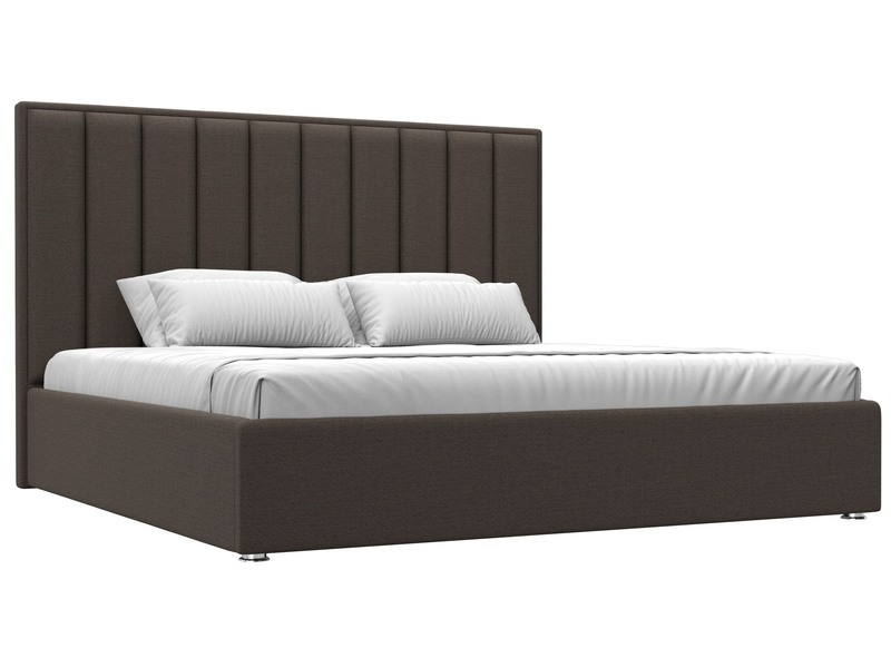 Кровать интерьерная Афродита 200, Рогожка, Амур 05 коричневый