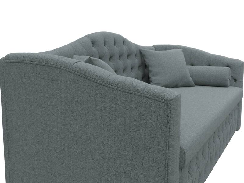 Диван детский прямой Мечта, Рогожка, Амур 07 серый