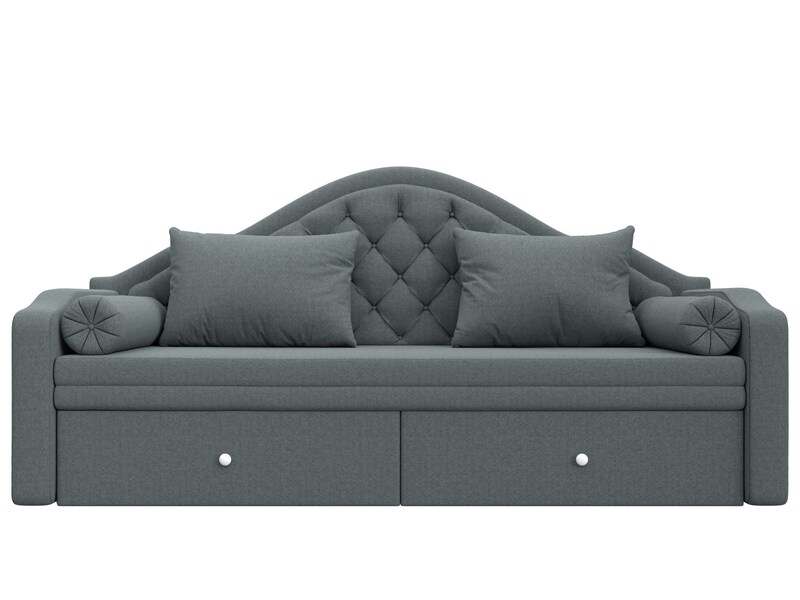 Диван детский прямой Сойер, Рогожка, Амур 07 серый