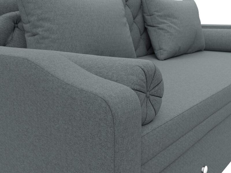 Диван детский прямой Сойер, Рогожка, Амур 07 серый