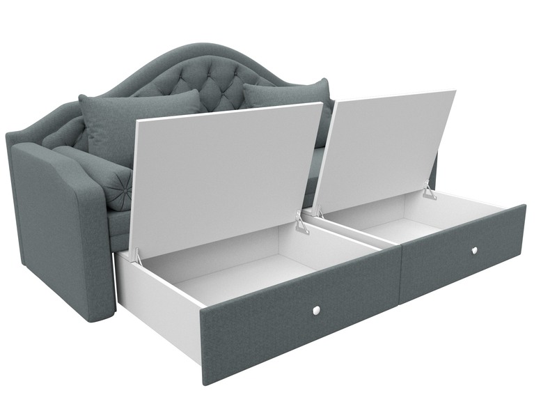 Диван детский прямой Сойер, Рогожка, Амур 07 серый