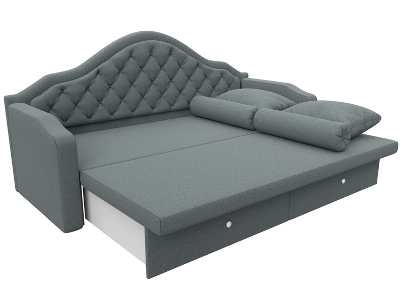 Диван детский прямой Сойер, Рогожка, Амур 07 серый