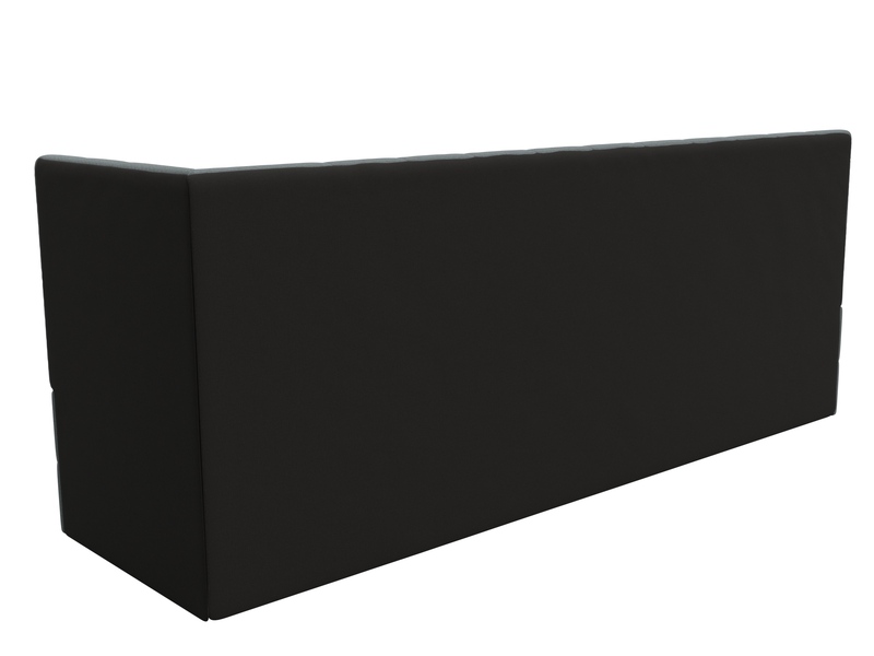 Диван кухонный прямой Бриз с углом справа, Рогожка, Амур 07 серый