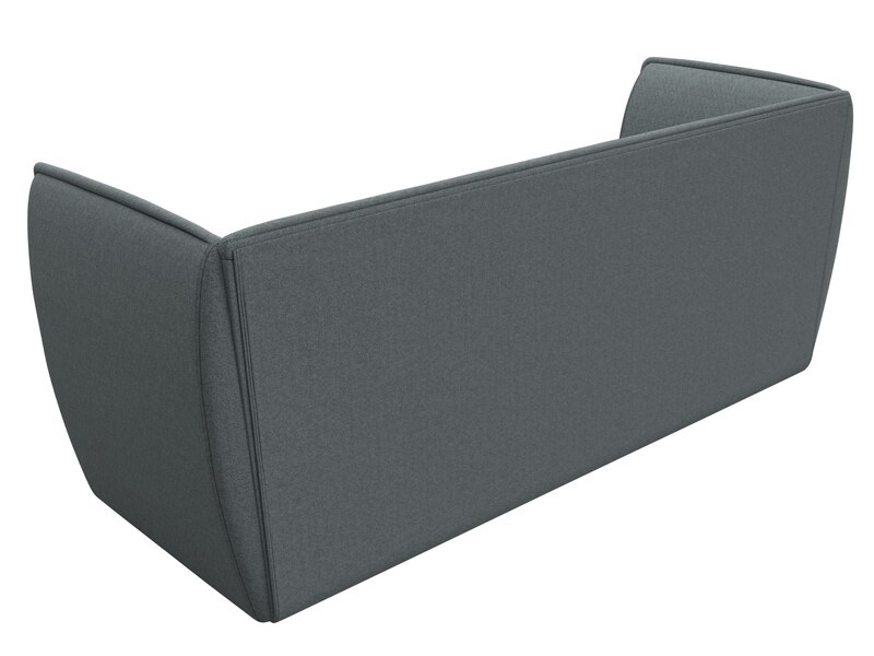 Диван кухонный прямой Бергамо 3-х местный, Рогожка, Амур 07 серый