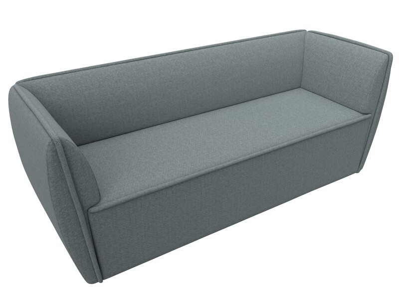 Диван кухонный прямой Бергамо 3-х местный, Рогожка, Амур 07 серый