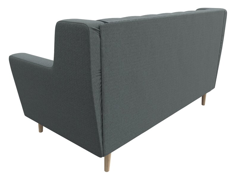 Диван кухонный прямой Брайтон 2 Люкс, Рогожка, Амур 07 серый