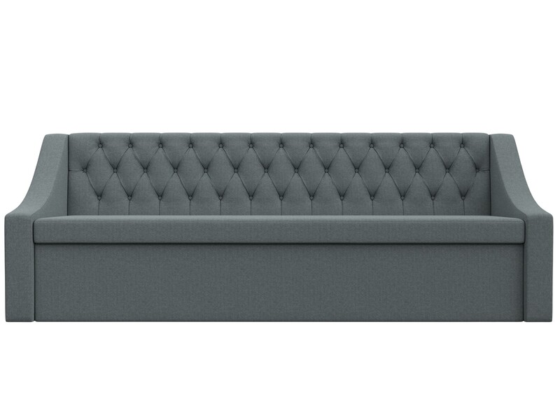 Диван кухонный прямой Мерлин, Рогожка, Амур 07 серый