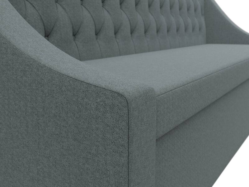 Диван кухонный прямой Мерлин, Рогожка, Амур 07 серый