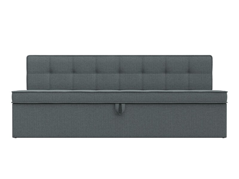 Диван кухонный прямой Техас, Рогожка, Амур 07 серый