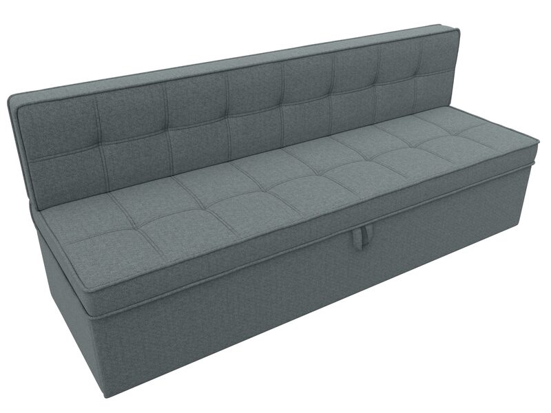 Диван кухонный прямой Техас, Рогожка, Амур 07 серый