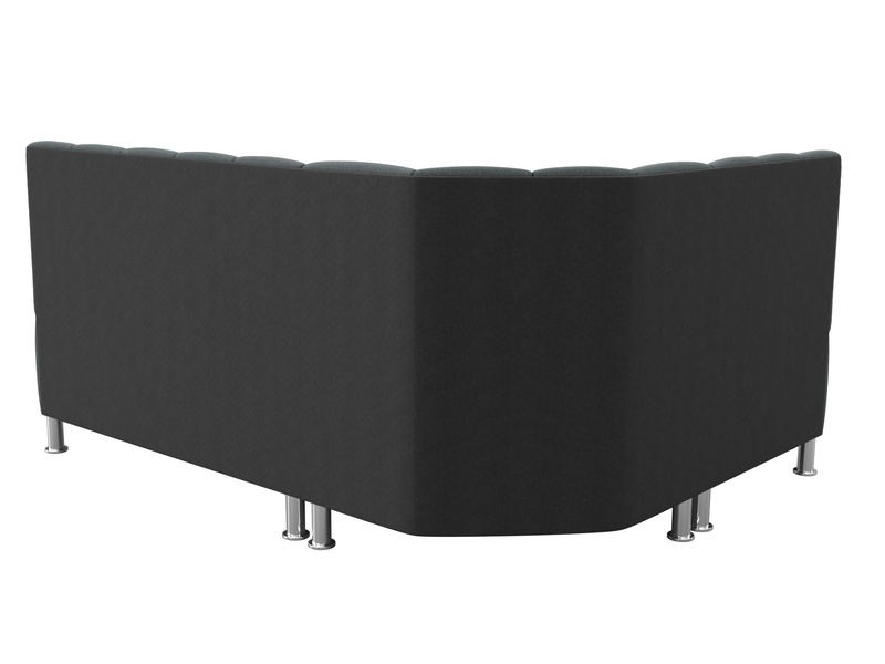 Диван кухонный угловой Кантри левый угол, Рогожка, Амур 07 серый