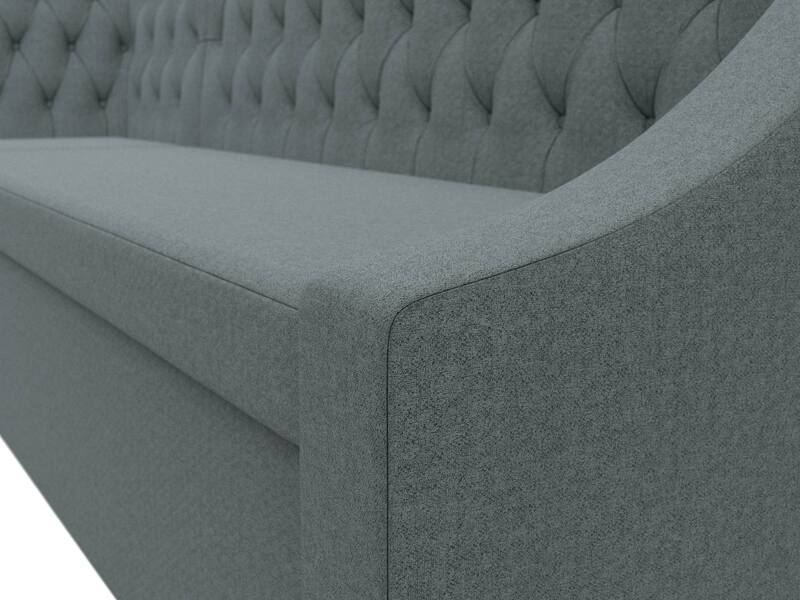 Диван кухонный угловой Мерлин левый угол, Рогожка, Амур 07 серый