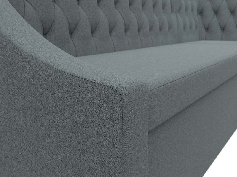 Диван кухонный угловой Мерлин правый угол, Рогожка, Амур 07 серый