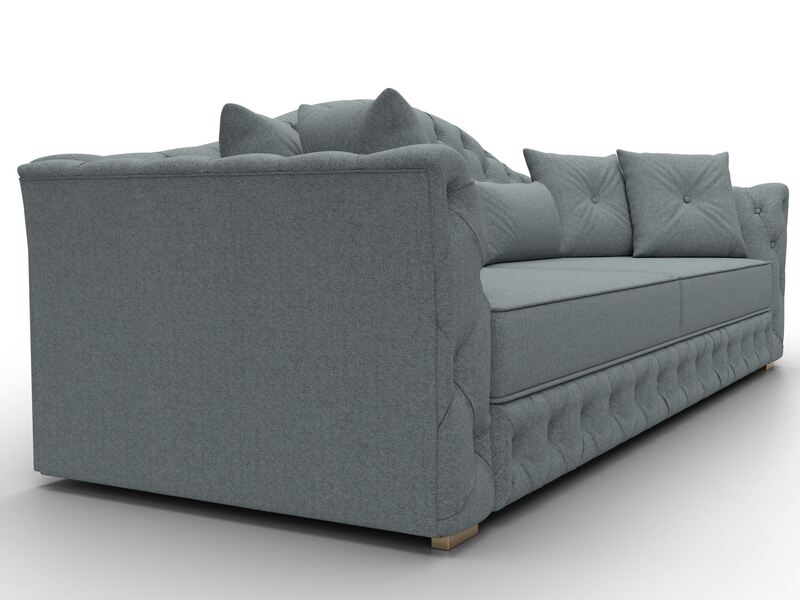 Диван прямой Артис, Рогожка, Амур 07 серый