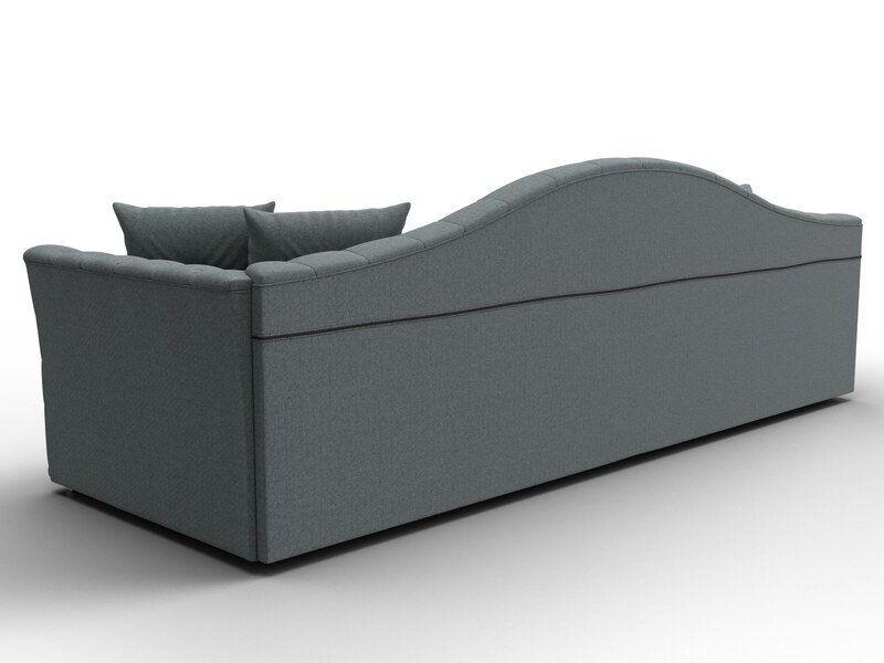 Диван прямой Артис, Рогожка, Амур 07 серый